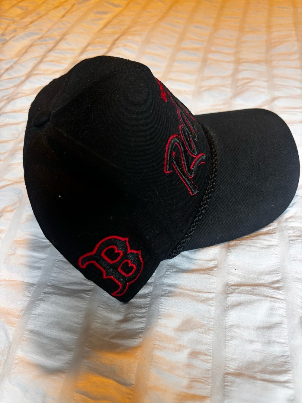 ‘47 adjustible Boston Red Sox Black Embroidered Baseball Cap Hat - Picture 2 of 5
